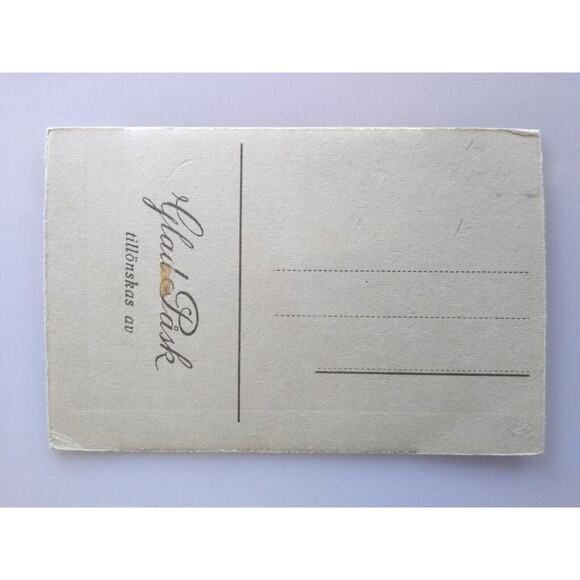 Easter Witches Postcard Fantasy Glad Pask Jenny Nystrom Sweden Brooms Aprons - Picture 3 of 3